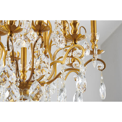 Canada LED 29.5 inch Antique Brass Chandelier Ceiling Light, Gold Frame
